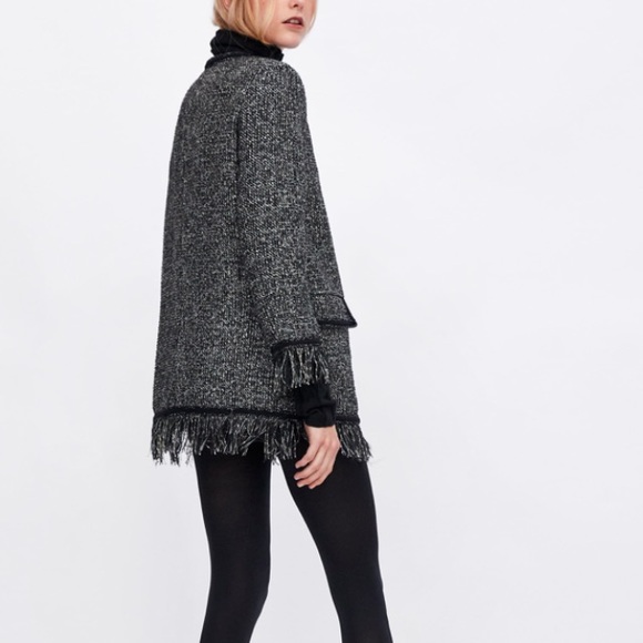 Zara tweed jacket with metallic thread - Picture 3 of 5